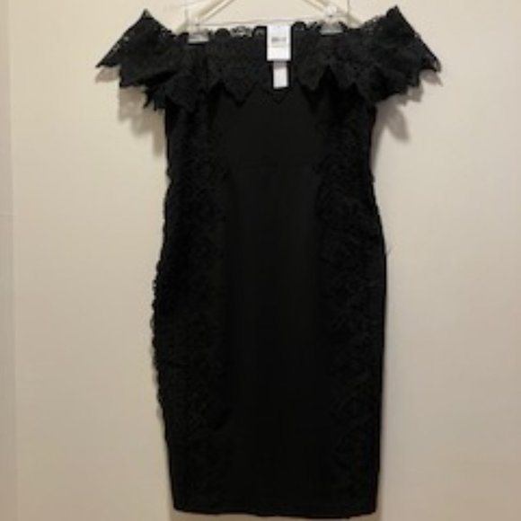 Nicole Miller New York Black Dress Size 14 - Picture 4 of 4